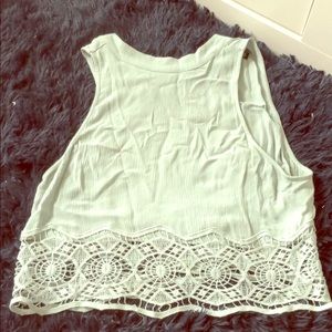 Kendal and Kylie Lace Hemmed Crop Too